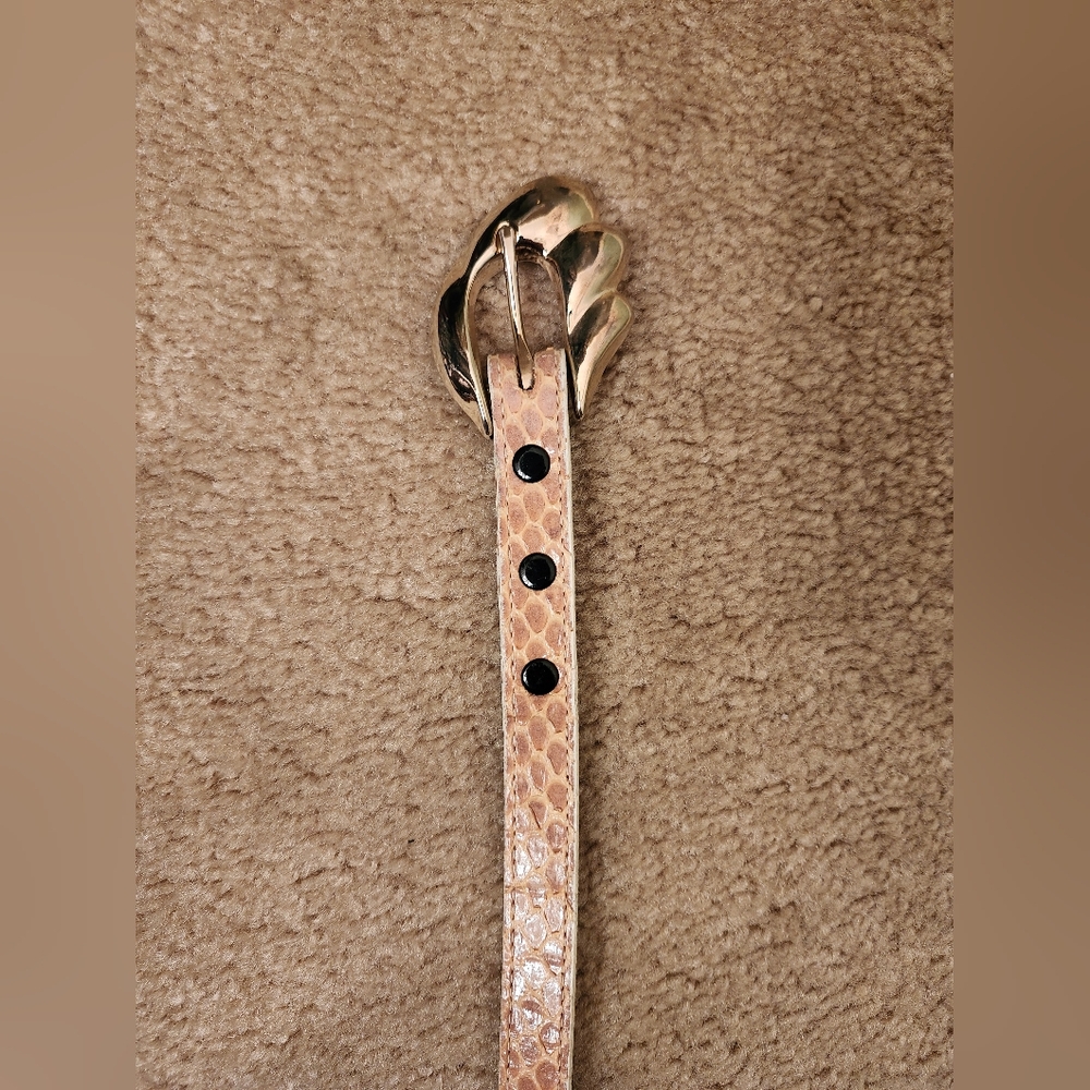 Apple ACC of NY Snakeskin Belt - Picture 3 of 5